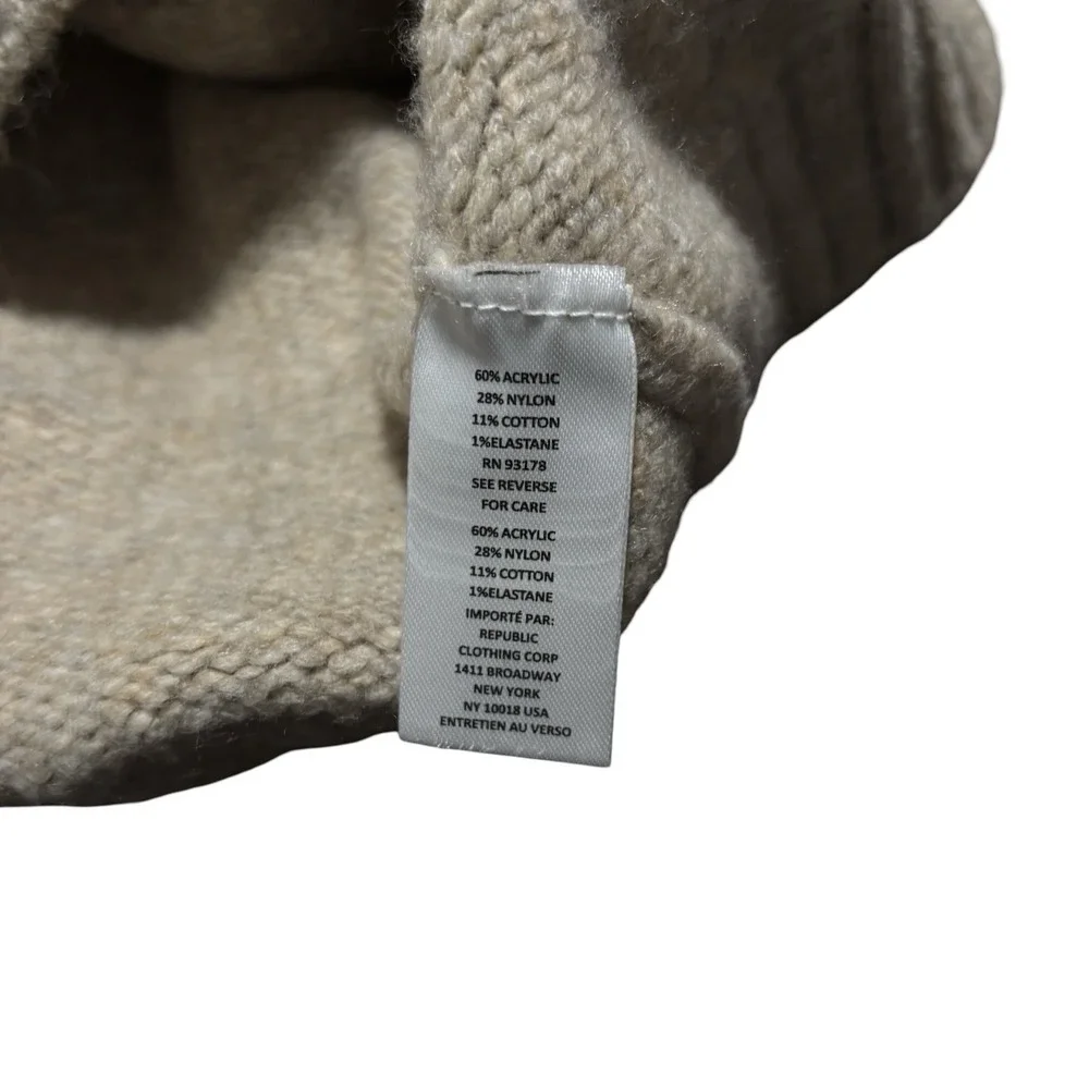 INDUSTRY‎ Men's Acrylic Blend Crewneck Knit Sweater Beige Size Small 21 x 27
